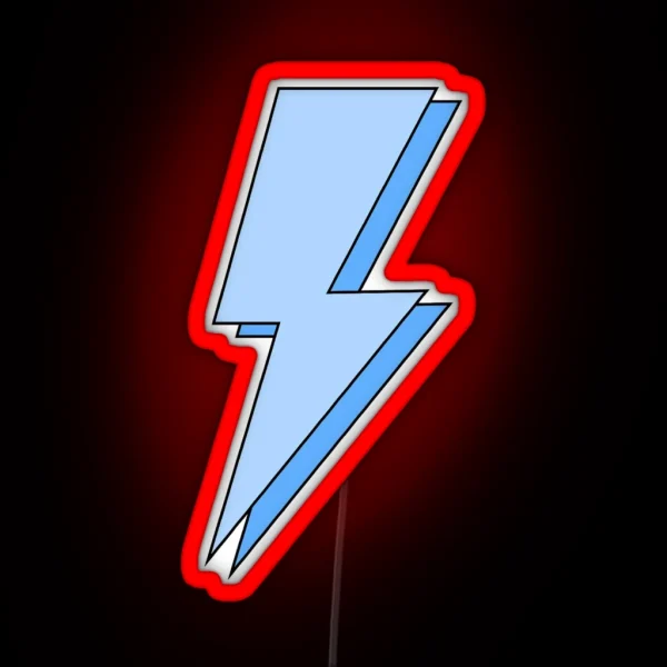 Blue Lightning Bolt RGB Neon Sign