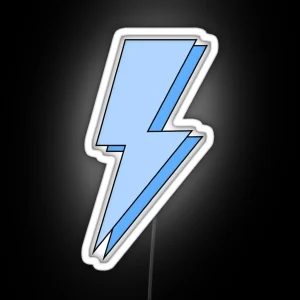 Blue Lightning Bolt RGB Neon Sign