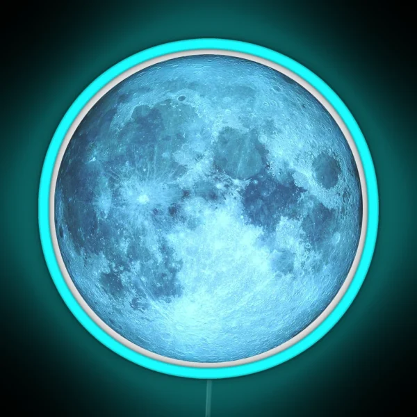 Blue Moon RGB Neon Sign