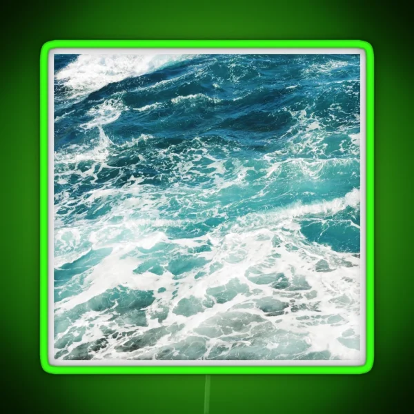 Blue Ocean Waves RGB Neon Sign