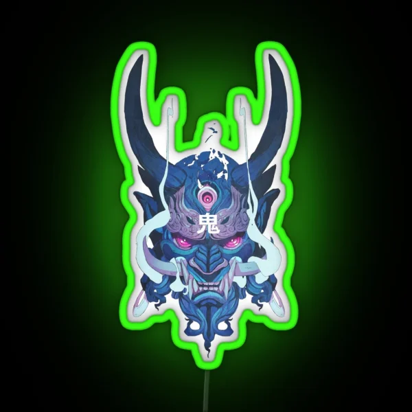 Blue Oni RGB Neon Sign