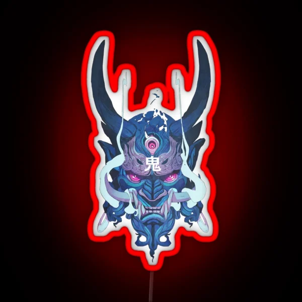 Blue Oni RGB Neon Sign