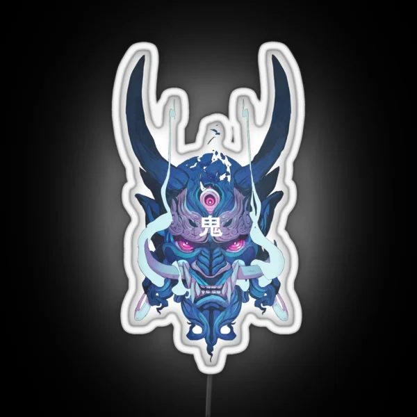 Blue Oni RGB Neon Sign