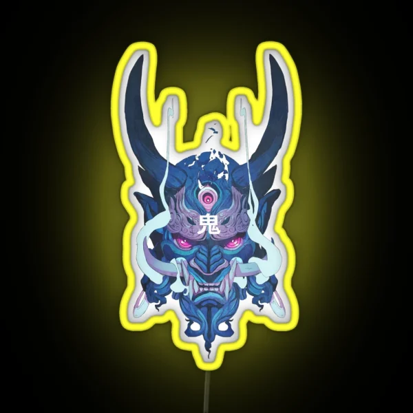 Blue Oni RGB Neon Sign