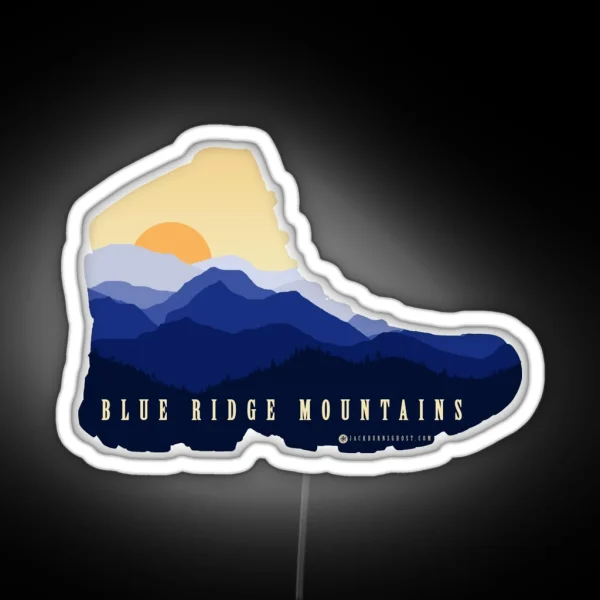 Blue Ridge Hiking Boot RGB Neon Sign