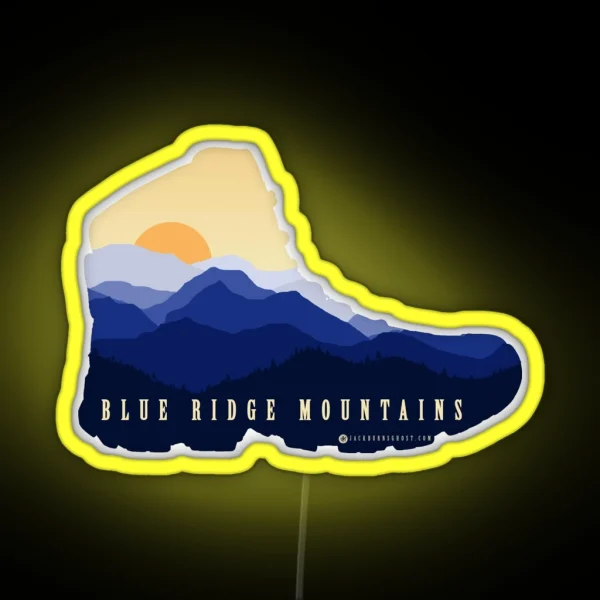 Blue Ridge Hiking Boot RGB Neon Sign