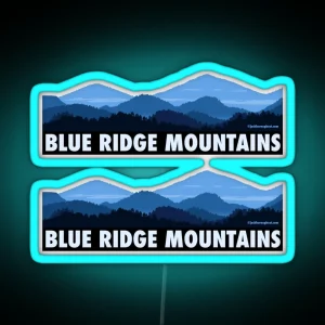 Blue Ridge Mountains RGB Neon Sign