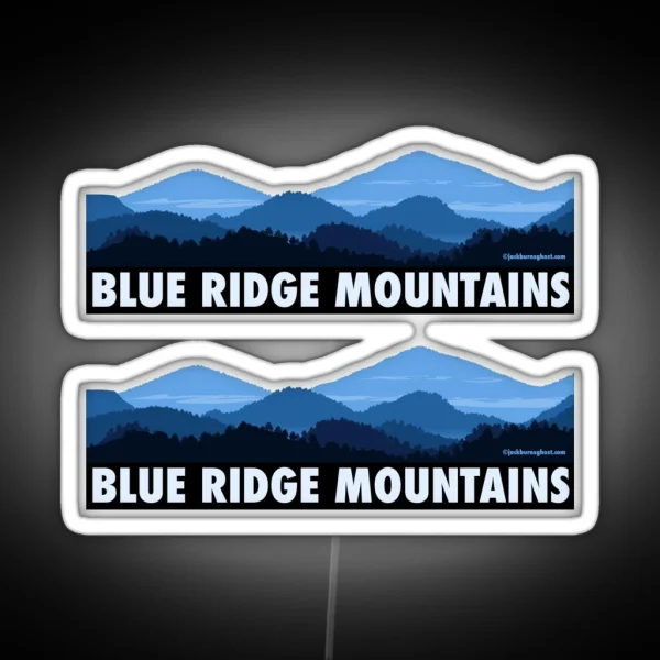 Blue Ridge Mountains RGB Neon Sign