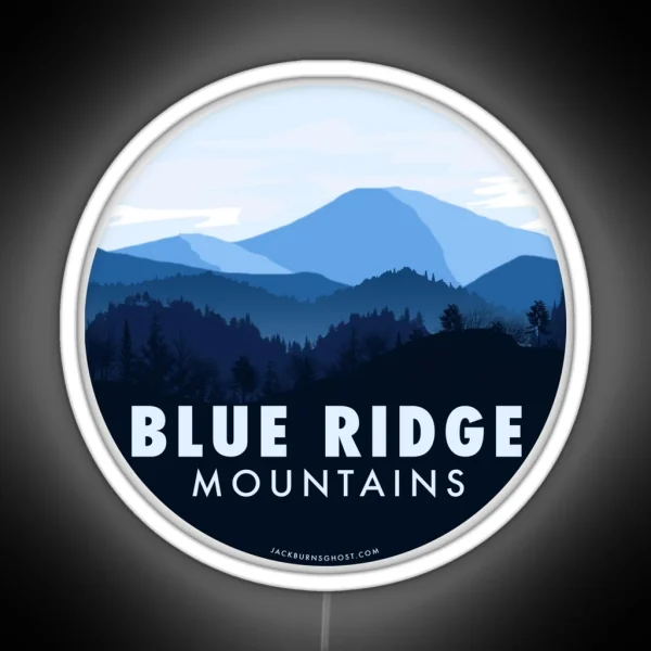 Blue Ridge Mountains RGB Neon Sign