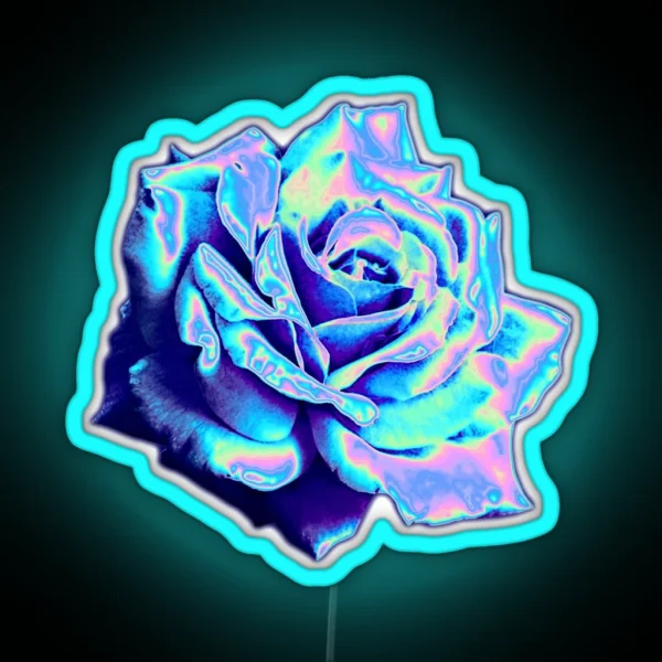 Blue Rose RGB Neon Sign