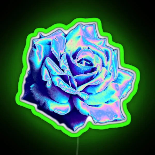 Blue Rose RGB Neon Sign