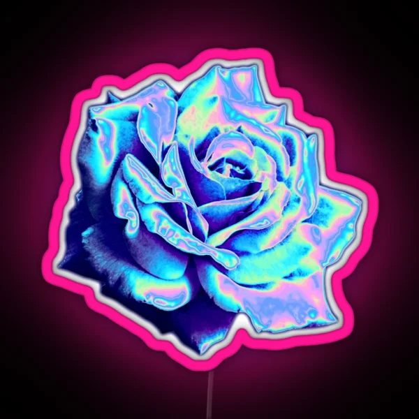 Blue Rose RGB Neon Sign