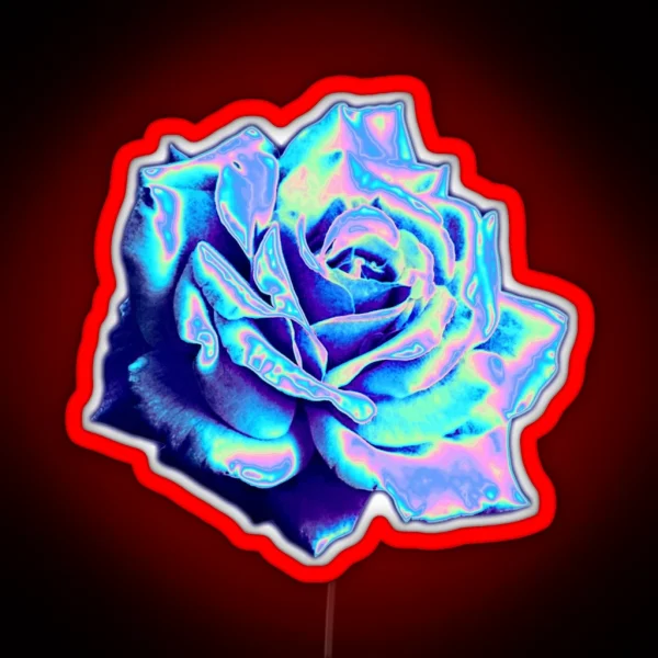 Blue Rose RGB Neon Sign