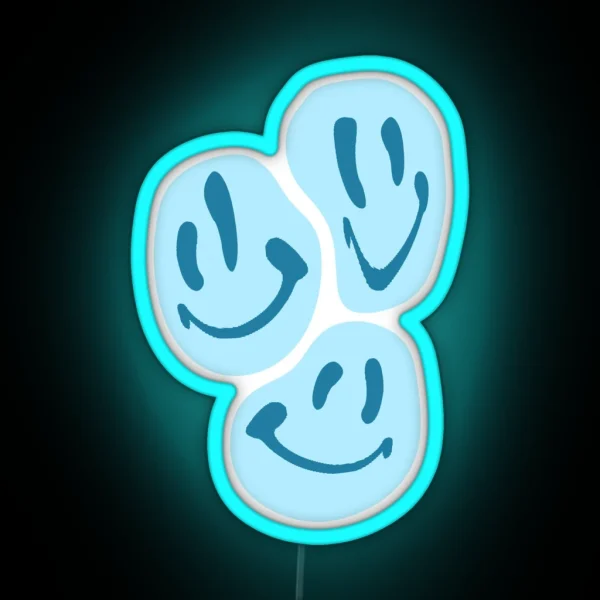 BLUE SMILES RGB Neon Sign