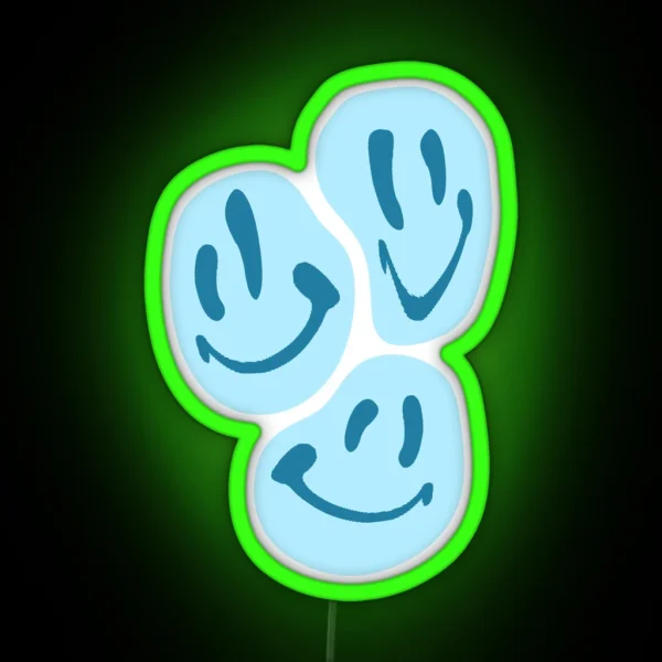 BLUE SMILES RGB Neon Sign
