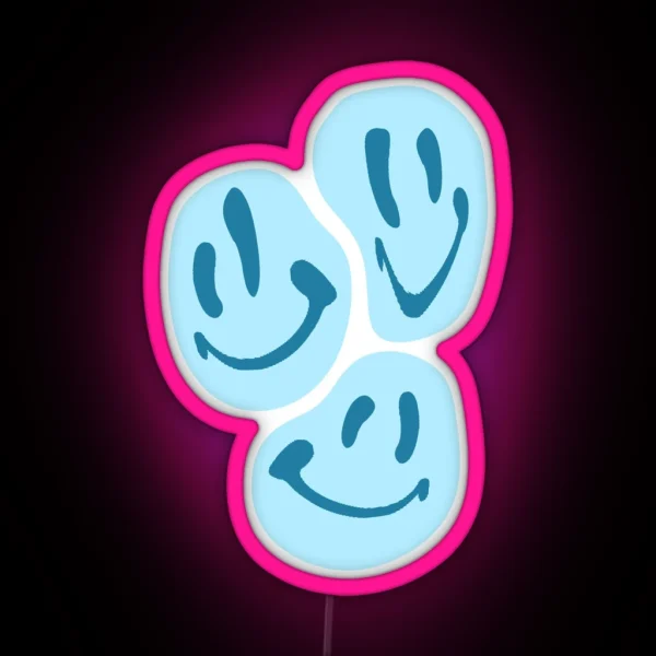 BLUE SMILES RGB Neon Sign