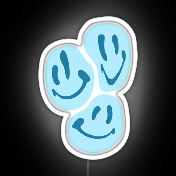 BLUE SMILES RGB Neon Sign
