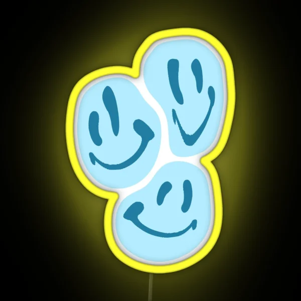 BLUE SMILES RGB Neon Sign