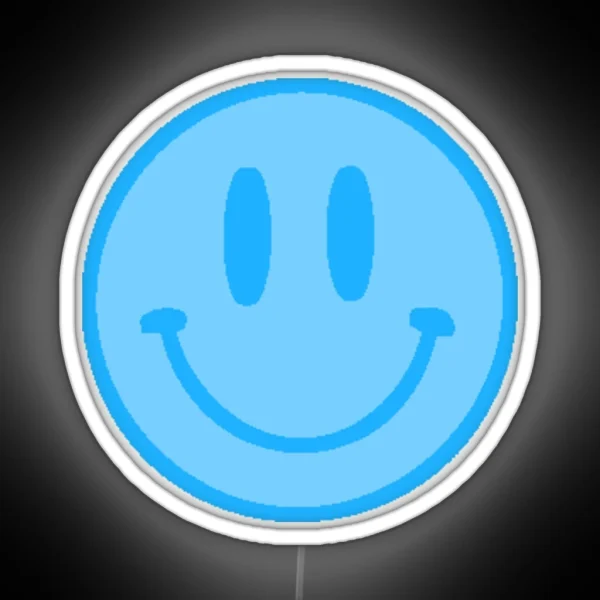 Blue Smiley Face RGB Neon Sign