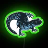 Blue Spotted Salamander Ambystoma laterale vibrant RGB illuminated wall decoration accent