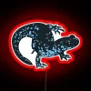 Blue Spotted Salamander Species Illustration Neon Sign for Amphibian Enthusiasts