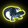 RGB LED Neon Sign Featuring Blue Spotted Salamander Illustration Ambystoma