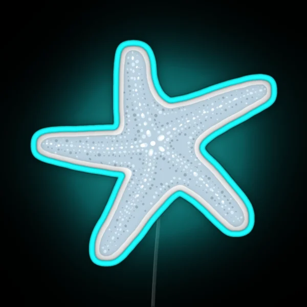 Blue Star Fish RGB Neon Sign