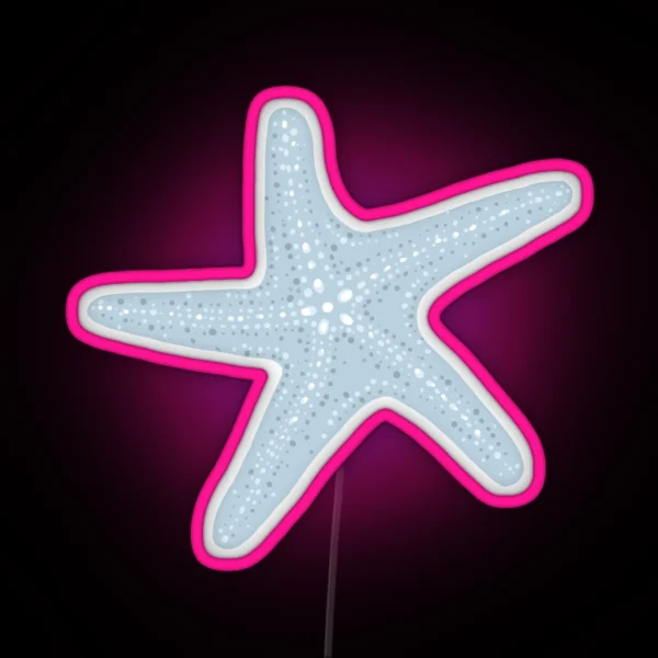 Blue Star Fish RGB Neon Sign