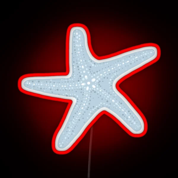 Blue Star Fish RGB Neon Sign