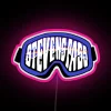 Colorful Blue Stevens Pass Snow Goggles Inspired Neon LED Sign