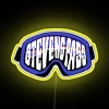Stylish Blue Stevens Pass Snow Goggles Inspired Neon LED Sign Display