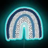 Eye-catching blue textured rainbow effect RGB neon illuminated wall sign