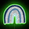Colorful Blue Glowing Textured Rainbow RGB Neon Sign Light Decoration