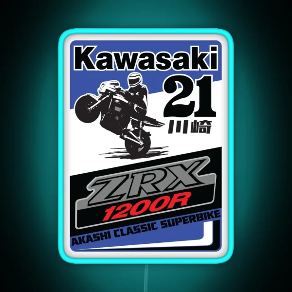 Blue Zrex The Classic Superbike RGB Neon Sign