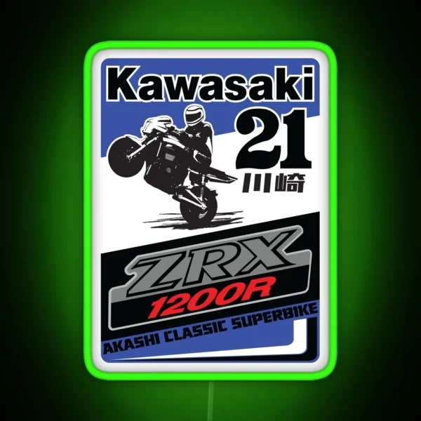 Blue Zrex The Classic Superbike RGB Neon Sign