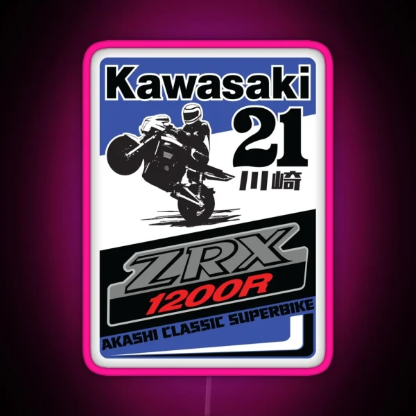 Blue Zrex The Classic Superbike RGB Neon Sign