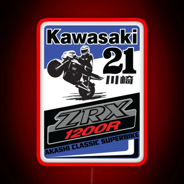 Blue Zrex The Classic Superbike RGB Neon Sign