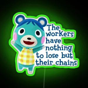 Bluebear Rallies The Workers RGB Neon Sign