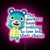 RGB Neon Sign Artwork - Vibrant Color Change Canvas Display