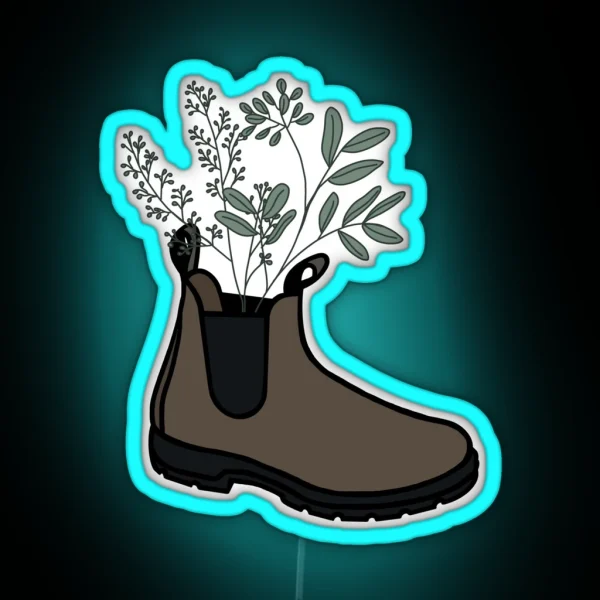 Blundstone With Wildflowers RGB Neon Sign