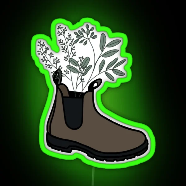 Blundstone With Wildflowers RGB Neon Sign