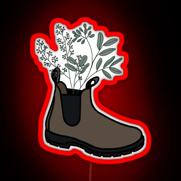Blundstone With Wildflowers RGB Neon Sign