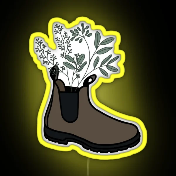 Blundstone With Wildflowers RGB Neon Sign