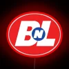 Neon logo advertisement for corporate giant Buy n Large corporation.