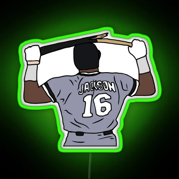 Bo Jackson Breaking A Bat RGB Neon Sign