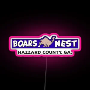 Boars Nest Hazzard County RGB Neon Sign