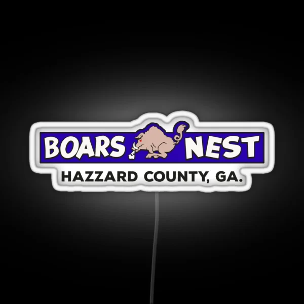 Boars Nest Hazzard County RGB Neon Sign