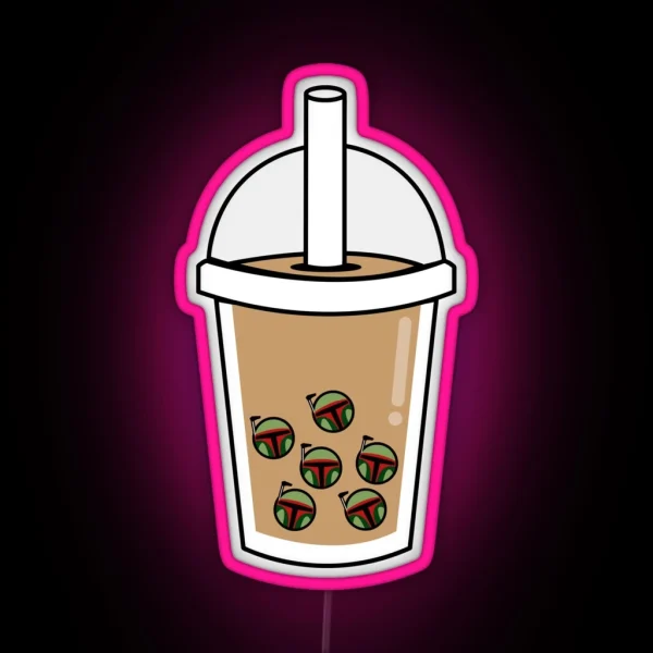 Boba Fett Boba Tea RGB Neon Sign