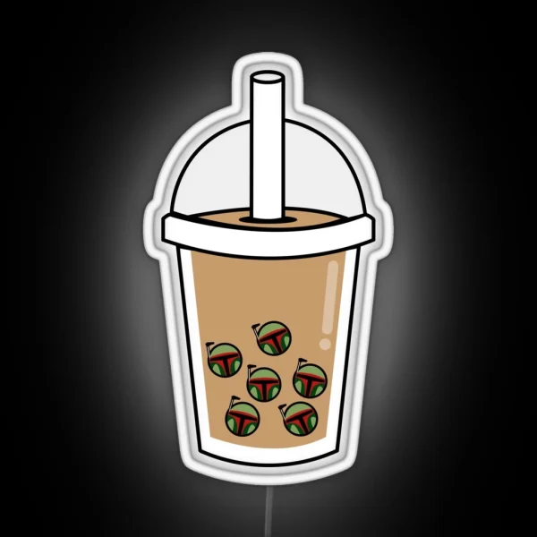 Boba Fett Boba Tea RGB Neon Sign