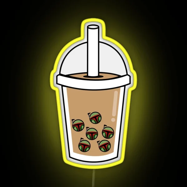 Boba Fett Boba Tea RGB Neon Sign